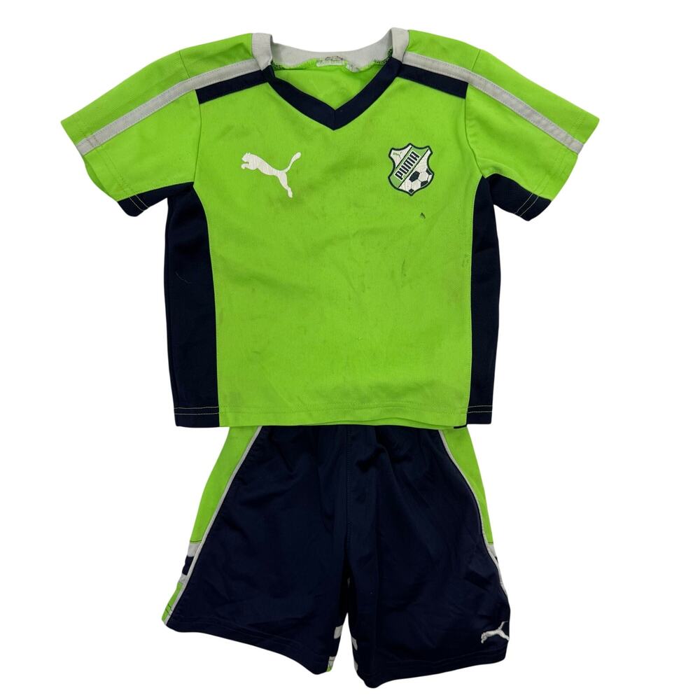 Puma Green & Blue Activewear Set T Shirt & Shorts Size 24 Months